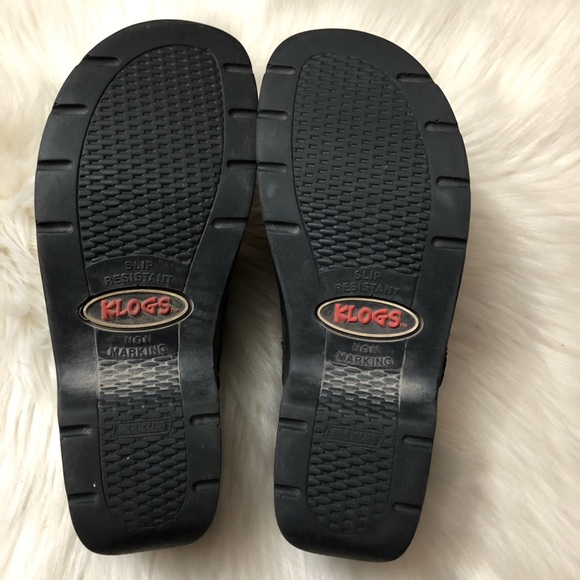 Klogs Black Suede Leather Floral - Picture 5 of 8